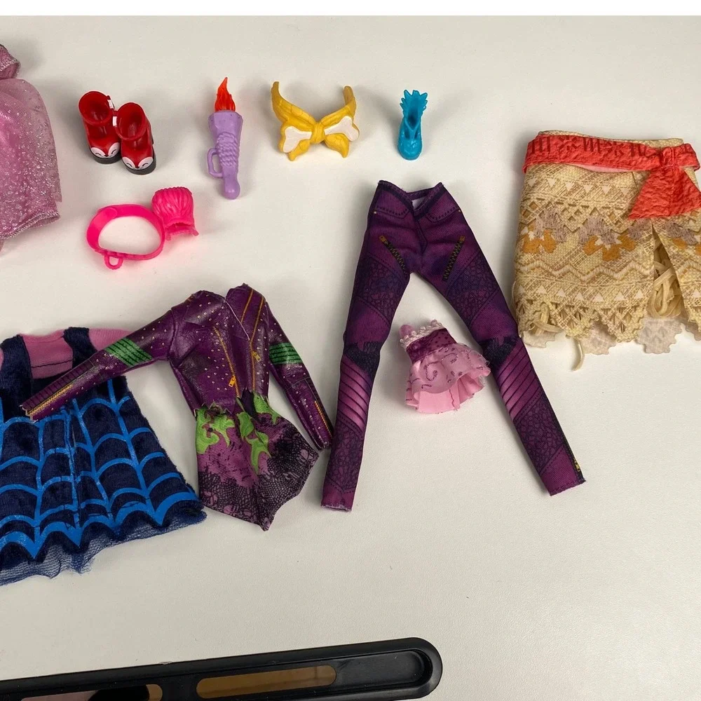 Disney Descendants Mal Monster High‎ Doll Clothes Accessories Lot Purple Pink